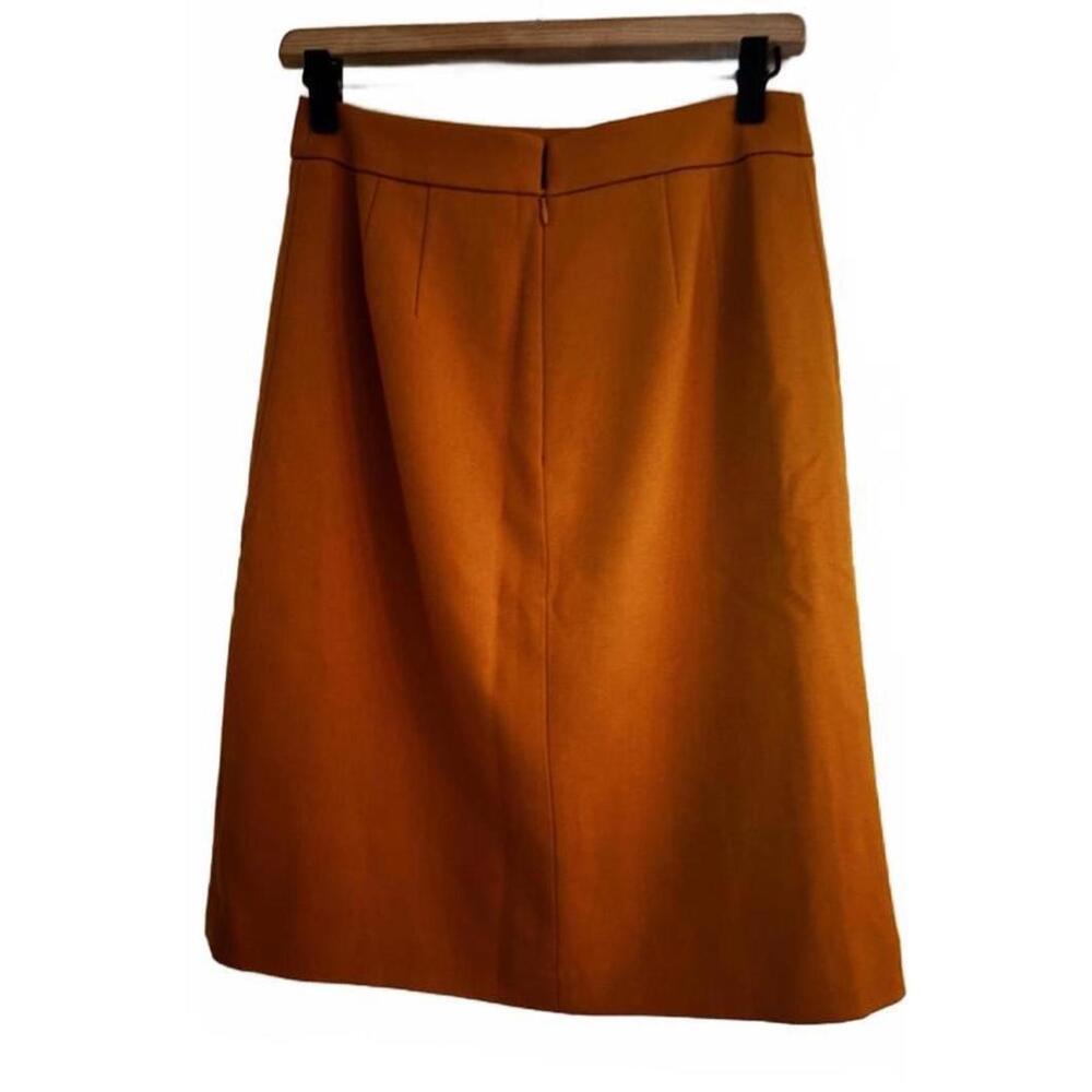 Ann Taylor LOFT Wool Blend Straight Pencil Skirt Brown